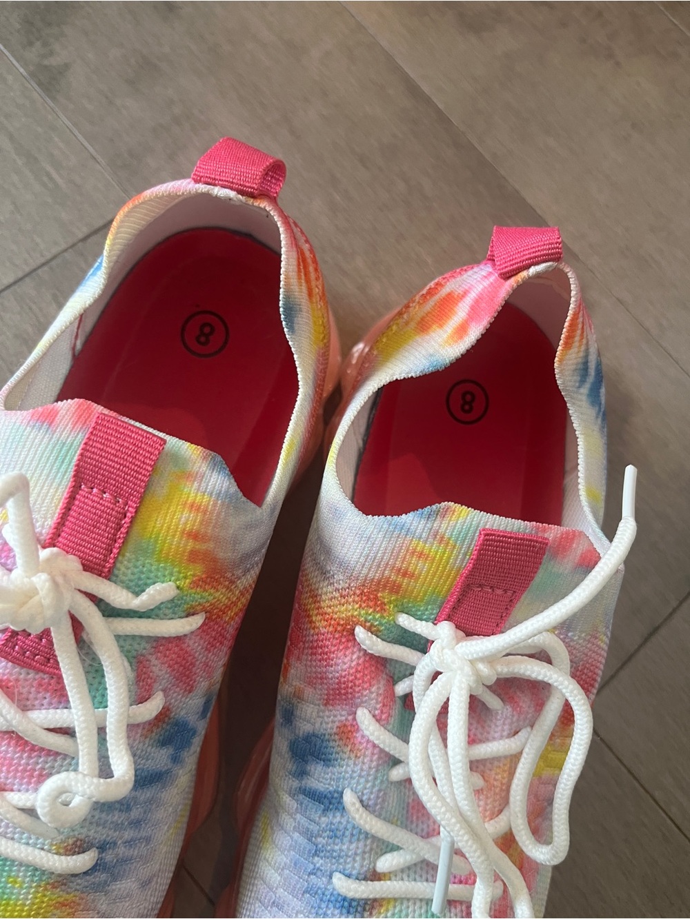Colorful Tie-Dye Knit Slip-On Sneakers - Picture 3 of 6